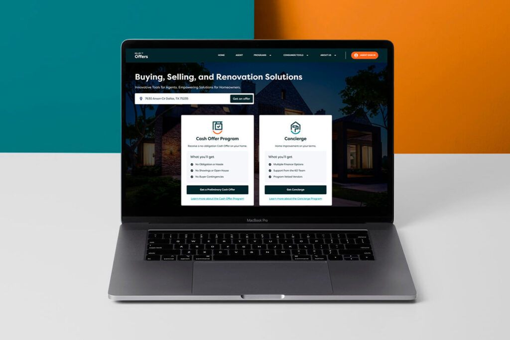 Keller Offers iBuyer Homepage website for desktop