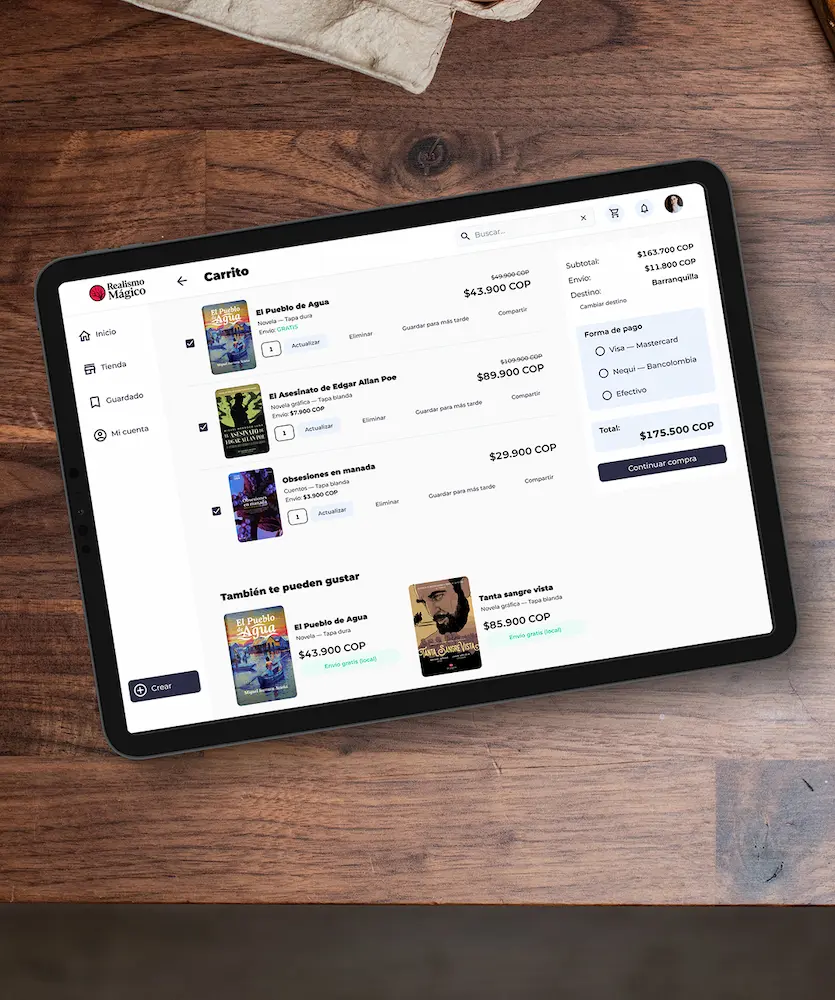 Realismo Magico UI design for Tablet